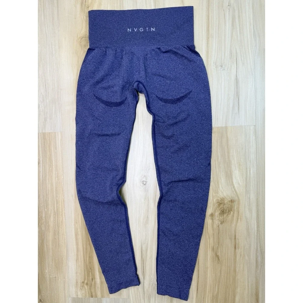 NVGTN Contour High Rise Seamless Purple Leggings Size Small